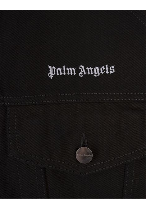 Black Denim Jacket With Logo - PALM ANGELS - Russocapri